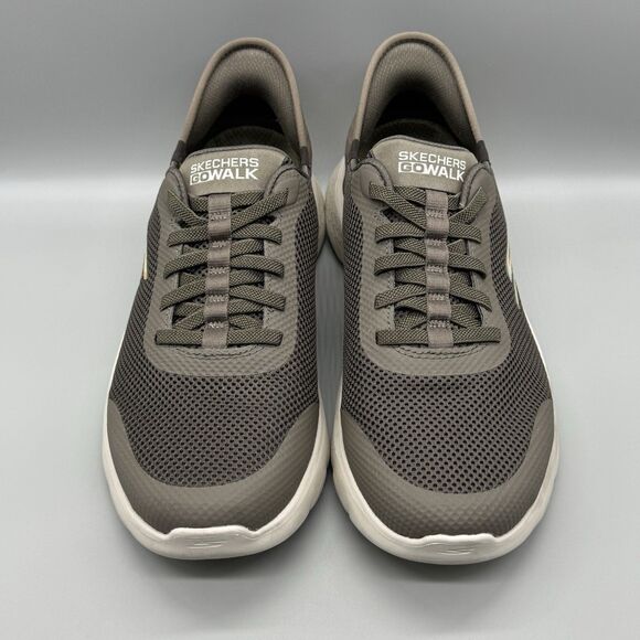 SKECHERS Go Walk Flex Brown Slip-ins Sneaker Men's Size 10.5 Extra Wide Fit - Picture 3 of 12